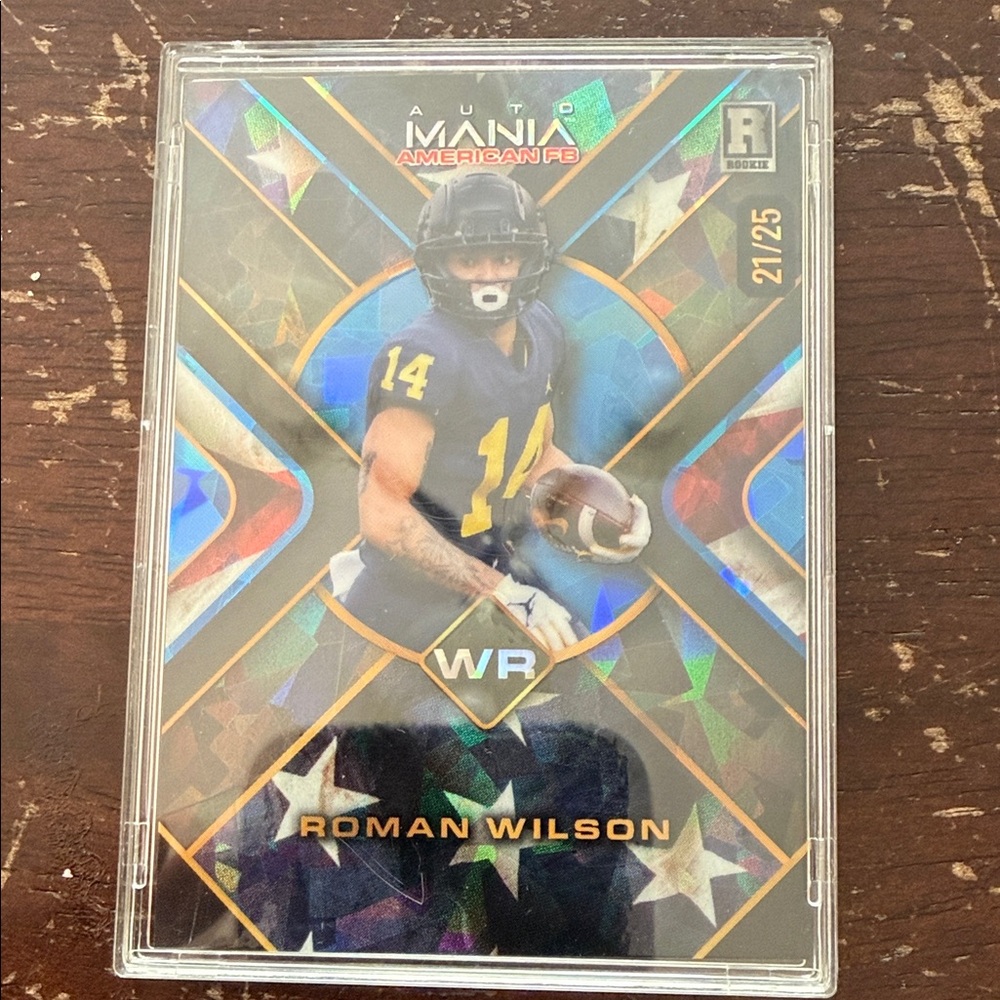 Roman Wilson WR Holo Football Rookie Card - Automania American PB